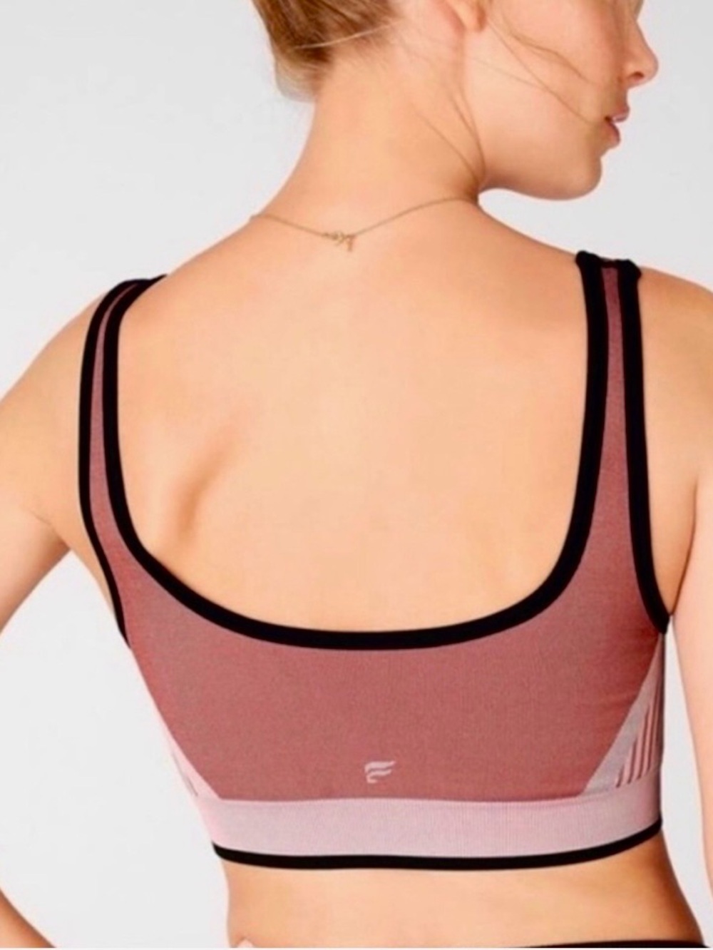 Fabletics Chloe Seamless Sports Bra Tank Dusty Mauve Rose Pink Size S/6 NWT - Picture 4 of 11